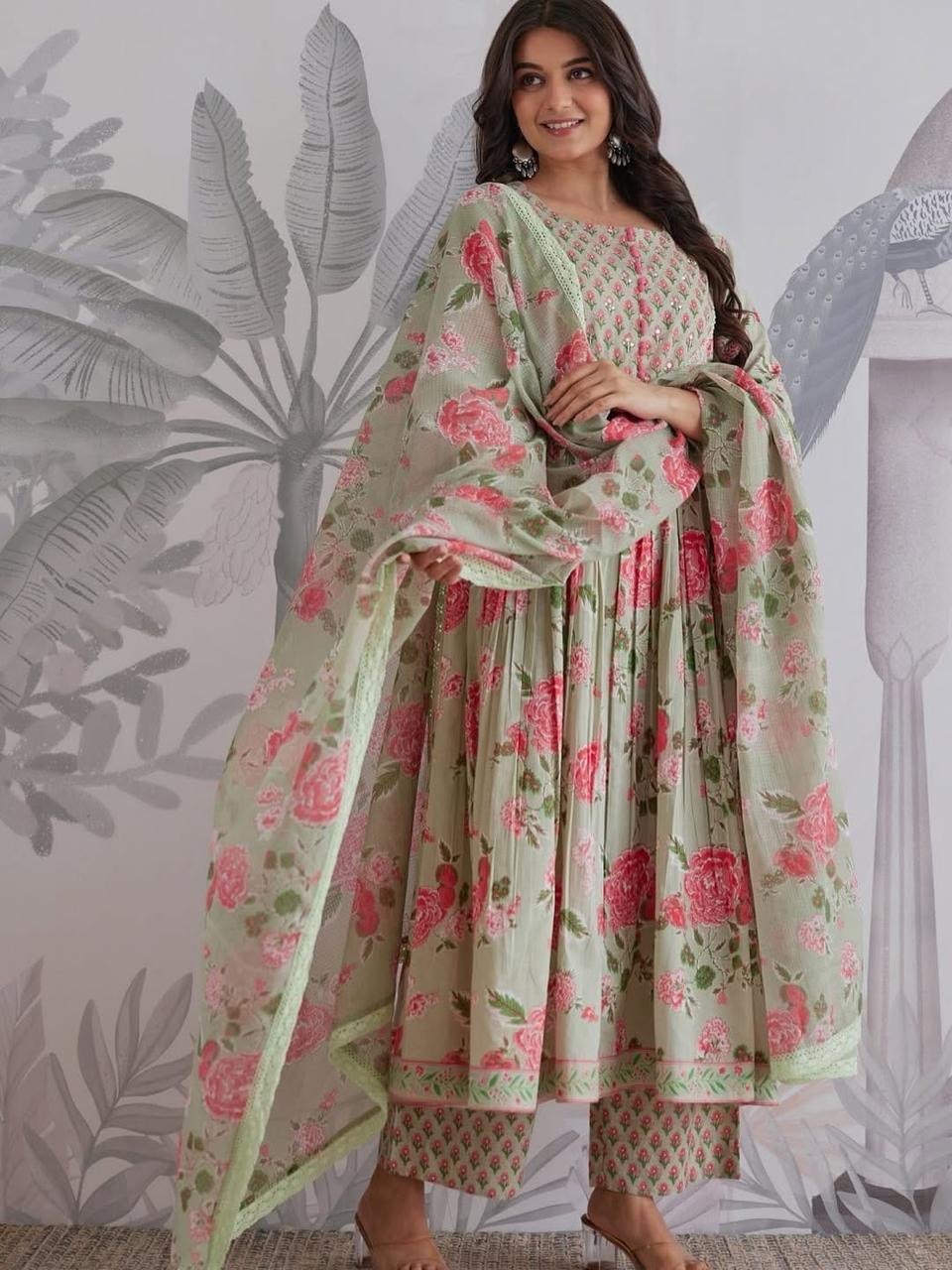 rose printed kutri