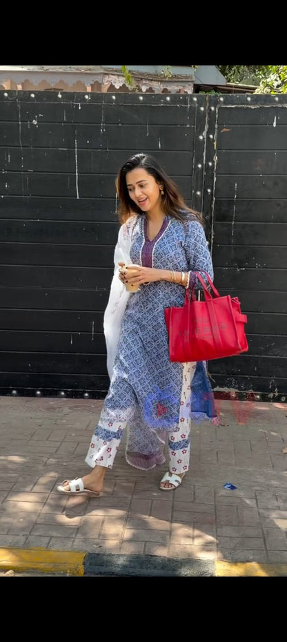 blue kurti