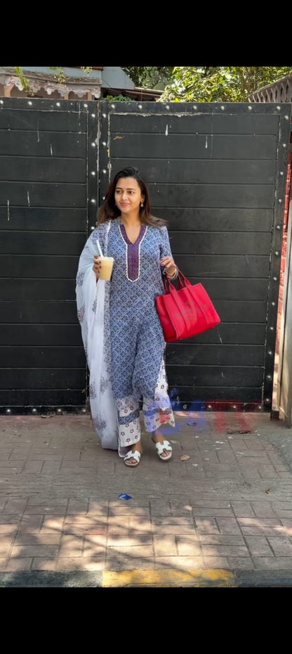 blue kurti