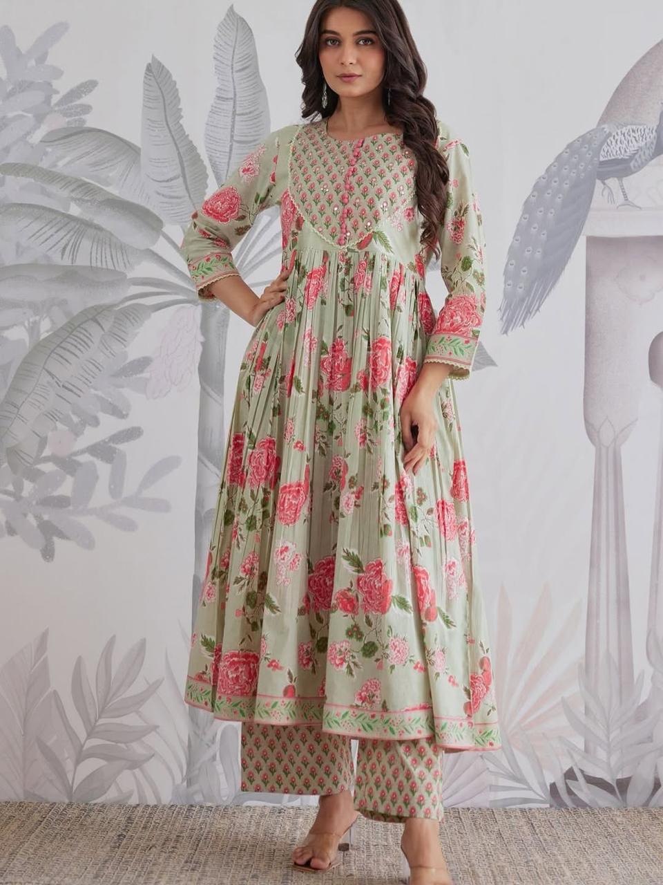 rose printed kutri